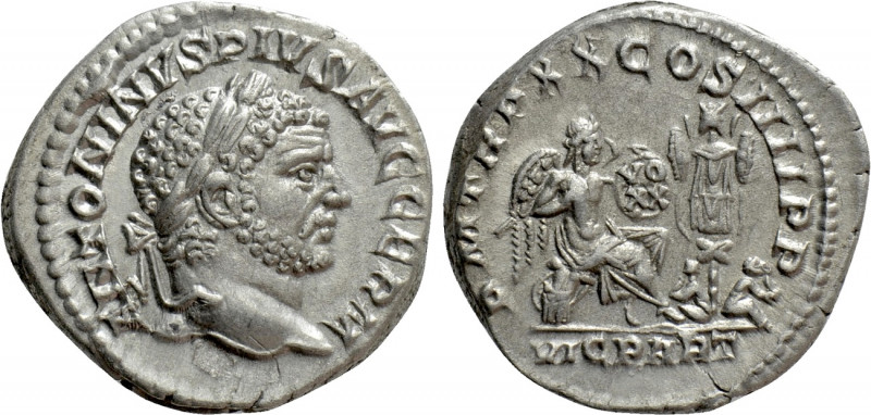 CARACALLA (198-217). Denarius. Rome. 

Obv: ANTONINVS PIVS AVG GERM. 
Laureat...