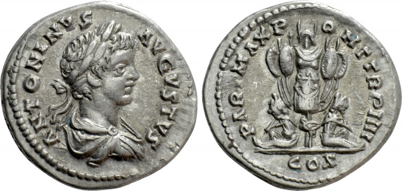 CARACALLA (197-217). Denarius. Laodicea ad Mare. 

Obv: ANTONINVS AVGVSTVS. 
...