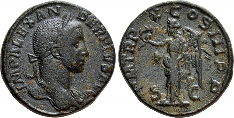 SEVERUS ALEXANDER (222-235). Sestertius. Rome. 

Obv: IMP ALEXANDER PIVS AVG. ...