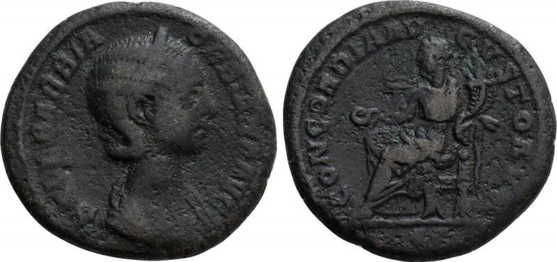 ORBIANA (Augusta, 225-227). As. Rome. 

Obv: SALL BARBIA ORBIANA AVG. 
Diadem...