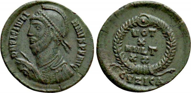 JULIAN II APOSTATA (361-363). Ae. Cyzicus. 

Obv: D N FL CL IVLIANVS P F AVG. ...