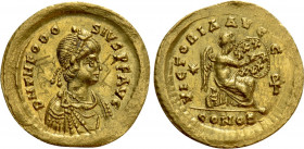 THEODOSIUS II (402-450). GOLD Semissis. Constantinople