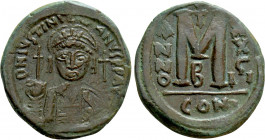 JUSTINIAN I (527-565). Follis. Constantinople. Dated RY 28 (554/5)