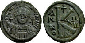 JUSTINIAN I (527-565). Half Follis. Constantinople. Dated RY 14 (540/1)