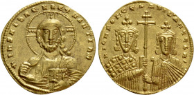 NICEPHORUS II and BASILIUS II (963-969). GOLD Histamenon Nomisma. Constantinople
