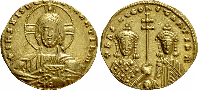 BASIL II BULGAROKTONOS with CONSTANTINE VIII (976-1025). GOLD Histamenon Nomisma...