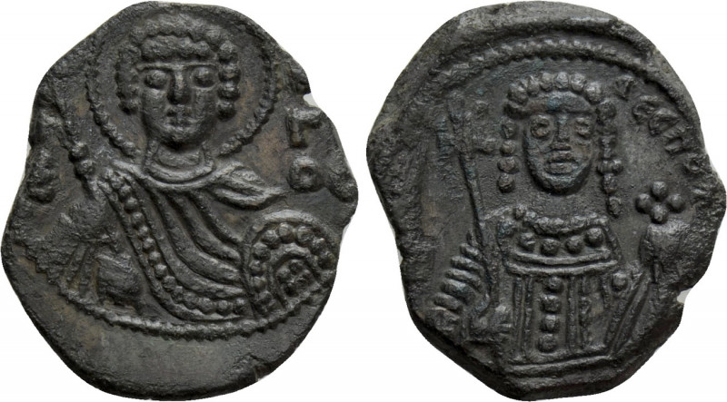 MANUEL I COMNENUS (1143-1180). Tetarteron. Thessalonica. 

Obv: O ΓEωΡΓΙΟC. 
...