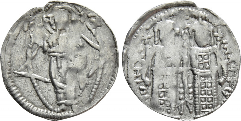 JOHN V PALAEOLOGUS with JOHN VI (1341-1391). Basilikon. Constantinople. 

Obv:...