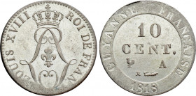 FRANCE. French Guyana. 10 Centimes (1818-A). Paris