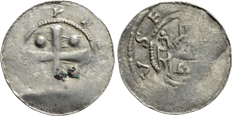 GERMANY. Uncertain area. Denar (11th century). 

Obv: Cross; pellet in each an...