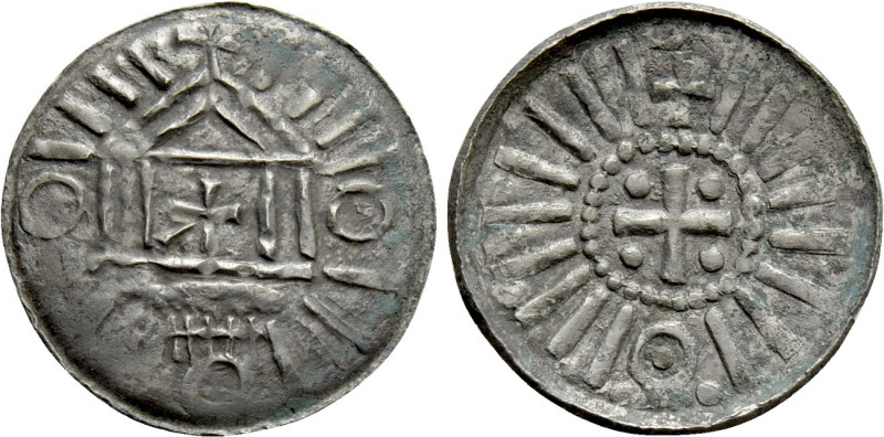 GERMANY. Magdeburg. Denar / Sachsenpfennig (Circa 965 - 985. 

Obv: Blundered ...