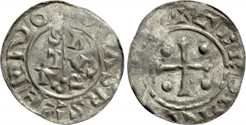 NETHERLANDS. Utrecht. Bernold (1027-1054). Denar. 

Obv: BACVLVS. 
Legend in ...