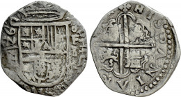 SPAIN. Philip II (1556-1598). Cob 1 Real (1592?)