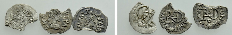 3 Siliquae of the Migration Period. 

Obv: .
Rev: .

. 

Condition: See p...