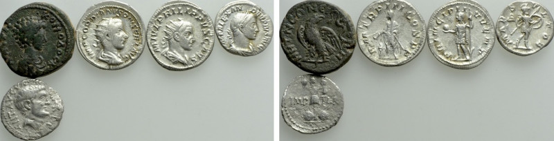 5 Roman Coins; Marc Anthony etc. 

Obv: .
Rev: .

. 

Condition: See pict...