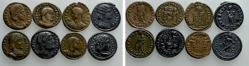 8 Roman Folles; With Better Types. 

Obv: .
Rev: .

. 

Condition: See pi...