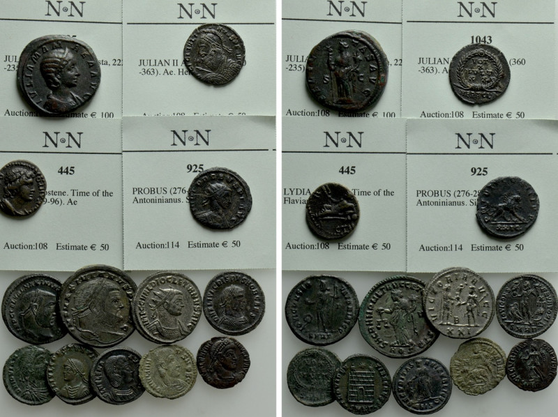 13 Roman Coins. 

Obv: .
Rev: .

. 

Condition: See picture.

Weight: g...