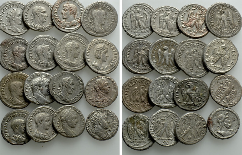 16 Roman Provincial Tetradrachms. 

Obv: .
Rev: .

. 

Condition: See pic...