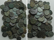 Circa 100 Late Roman Coins