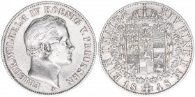 Friedrich Wilhelm IV. 1840-1861
Preussen. Taler, 1848 A. 22,20g
AKS 74
ss/vz