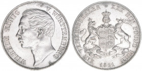 Wilhelm I. 1816-1864
Württemberg. Vereinstaler, 1861. 18,52g
AKS 77
vz