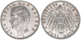 Otto 1886-1913
Bayern. 3 Mark, 1908 D. 16,68g
J.47
vz