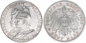 Wilhelm II. 1888-1918
Preussen. 5 Mark, 1901 A. zum 200-jährigen Bestehen des Königreichs
27,78g
J.106
stfr-