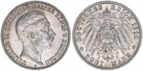 Wilhelm II. 1888-1918
Preussen. 3 Mark, 1910 A. 16,66g
J.103
vz-