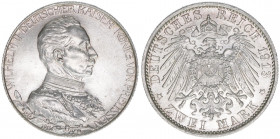 Wilhelm II. 1888-1918
Preussen. 2 Mark, 1913 A. 25-jähriges Regierungsjubiläum
11,07g
J.111
vz/stfr