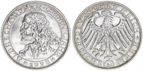 3 Reichsmark, 1928
Deutsches Reich. zum 400. Todestag von Alfred Dürer. 14,91g
J.332
stfr