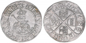 Erzherzog Sigismund 1439-1496
6 Kreuzer, ohne Jahr. Hall
3,16g
MT 50
ss/vz
