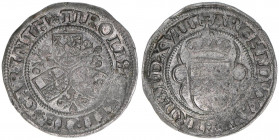 Maximilian I.
Halbbatzen, 1518. Graz
2,04g
ss+