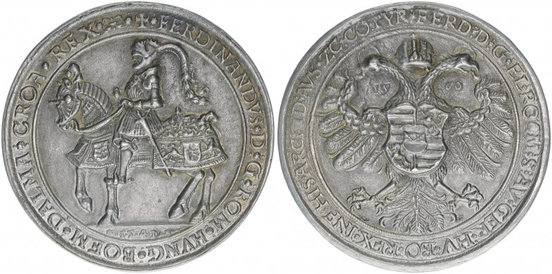 Ferdinand I. 1526-1564
Schautaler, 1541/1560. Silberguss - spätere Arbeit
25,83g...