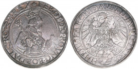 Ferdinand I. 1521-1564
Guldentaler zu 72 Kreuzer, 1556. Hall
30,81g
MZA Seite 39
vz-
