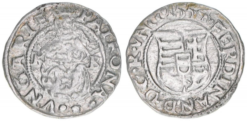 Ferdinand I. 1526-1564
Denar, 1554 KB. Kremnitz
0,47g
ss/vz