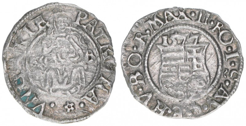 Maximilian II. 1564-1576
Denar, 1576 KB. Kremnitz
0,50g
ss/vz