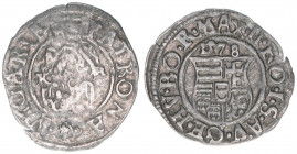 Maximilian II. 1564-1576
Denar, 1578 KB. Kremnitz
0,40g
ss/vz