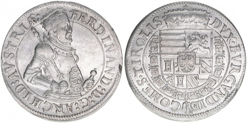 Erzherzog Ferdinand 1564-1595
Taler, ohne Jahr. Hall
28,54g
Voglhuber 87
ss/vz
