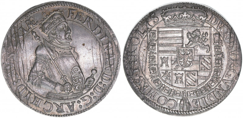 Erzherzog Ferdinand 1564-1595
Taler, ohne Jahr. Hall
28,35g
Walze 11/11-V
justie...