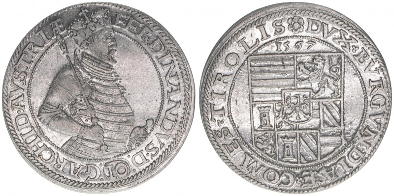 Erzherzog Ferdinand 1564-1595
10 Kreuzer, 1567. sehr selten
Mühlau
4,00g
MT 192
...