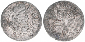 Erzherzog Ferdinand 1564-1595
3 Kreuzer, ohne Jahr. Hall
2,13g
ss