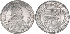Erzherzog Maximilian 1590-1618
Taler, 1614. Norz Walze 1/IV.
Hall
28,44g
Dav.3319
vz+