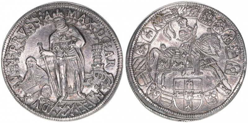 Erzherzog Maximilian 1590-1618
1/4 Taler, ohne Jahr. sehr selten - Großmeister d...