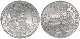Erzherzog Sigismund Franz 1663-1665
15 Kreuzer, 1664. Hall
6,30g
MT529
stfr-