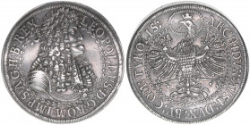 Leopold I. 1658-1705
Doppeltaler, ohne Jahr. Hall
56,72g
Herinek 570
vz-