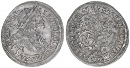 Leopold I. 1657-1705
Groschen, 1698 IA. Graz
1,58g
Herinek 1362
ss/vz