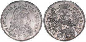 Franz I. Stephan 1745-1765
17 Kreuzer, 1761. Hall
6,09g
MT1061
vz-