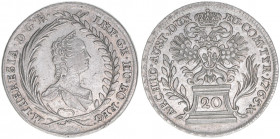 Maria Theresia 1740-1780
20 Kreuzer, 1765. Hall
6,59g
ANK 105
vz-