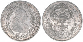 Maria Theresia 1740-1780
20 Kreuzer, 1768 IC-SK. Wien
6,59g
ANK 102
vz