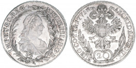 Maria Theresia 1740-1780
20 Kreuzer, 1771 IC-SK. Wien
6,64g
ANK102
vz-